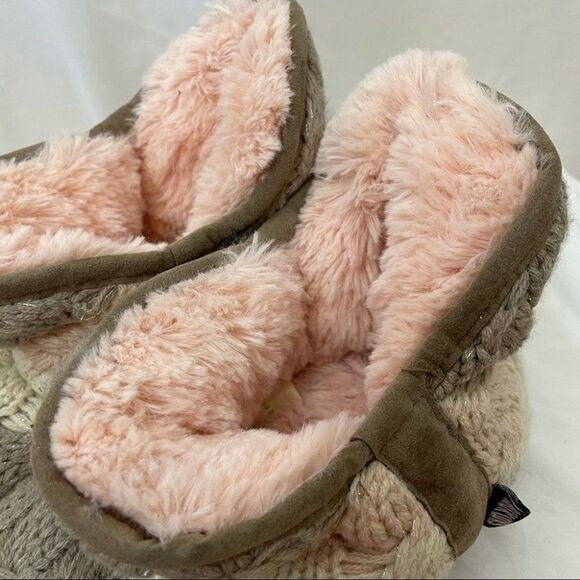 Muk Luks Tarn Knit Cozy Faux Fur Slippers New - Picture 4 of 10